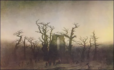Qui a peint "L'abbaye dans une forêt de chênes" ?