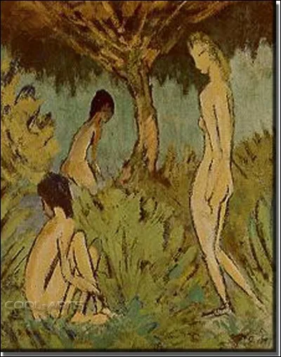 Qui a peint "Trois nus sous l'arbre" ?