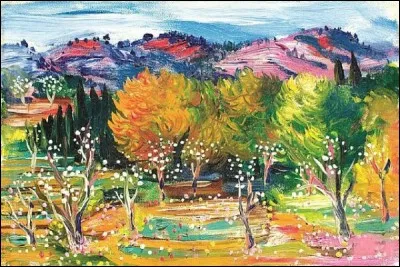 Qui a peint "Arbres et fleurs" ?
