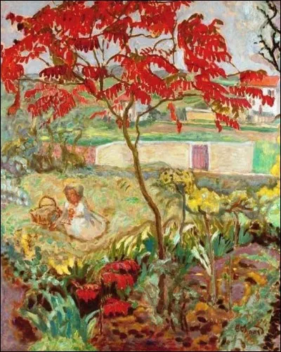 Qui a peint "Le jardin à l'arbre rouge" ?