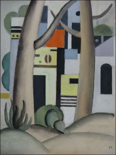 Qui a peint "Les arbres devant la maison" ?