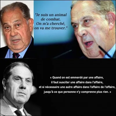 Cette personne n'avait pas la langue dans sa poche, cela ne le gênait pas de dire ce qu'il pensait ! Pire, cela ne le gênait pas, non plus, d'agir en dehors de ses fonctions ministérielles, voire à la limite de la légalité. Il a osé dire : 
« Les promesses des hommes politiques n'engagent que ceux qui les reçoivent. »
Qui est ce personnage de la Ve République ?