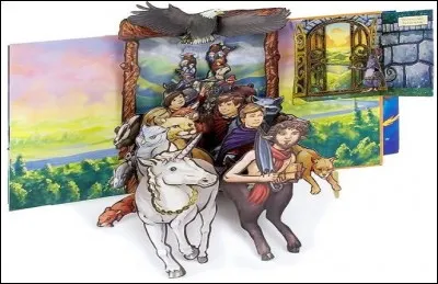 Quel monde fictif, où l'on combat le Mal, cette page de pop-up illustre-t-elle ?