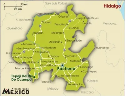 Quelle est la superficie de l'État d'Hidalgo (Estado de Hidalgo) ?