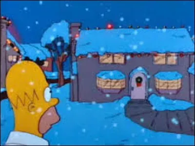 De qui Homer est-il jaloux pour les décorations de Noël ?