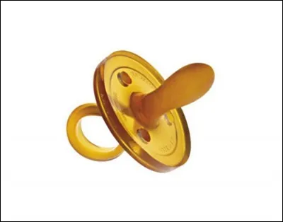 Aujourd'hui ce genre de substitut est anatomique et il s'inscrit dessus "j'ai une marraine qui déchire" ! 
Était-il adaptable au biberon ?