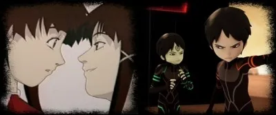 Autre point en commun dans la série : les doppelgängers. Lain est confrontée à plusieurs versions d'elle, dont l'une est une sorte de Lain diabolique, reflet de sa schizophrénie.
De même dans "Code Lyoko", l'un des personnages se retrouve face à une réplique de lui-même version maléfique. C'est :