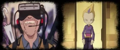 Dans "Lain", les personnages s'y projettent en utilisant des Navi (ordinateurs puissants), et d'autres technologies (lunettes, tablettes, etc). 
Comment pénètre-t-on dans Lyoko dans "Code Lyoko" ?