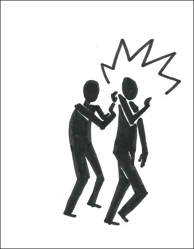 Si quelqu'un te bouscule, que vas-tu faire ?