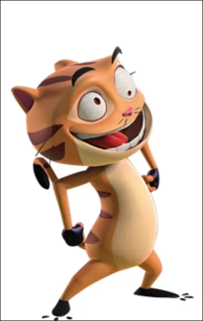 Comment s'appelle ce chat, fan de bazookas et d'armes dangereuses, que l'on trouve dans la série animée française intitulée « Kaeloo » ?