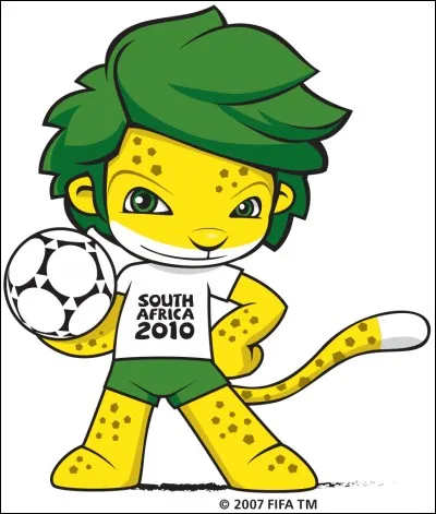 Avez-vous regardé la coupe du monde 2010 (déroulée en Afrique du Sud) ? Si oui, alors vous connaissez sûrement ce léopard aux cheveux verts qui fut la mascotte officielle de la compétition en 2010. Son nom est...