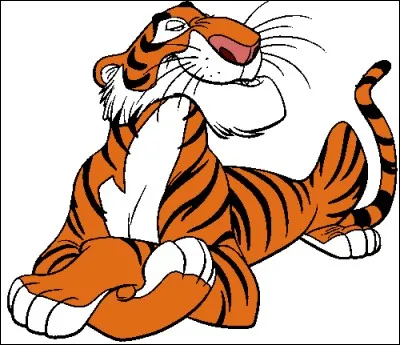 Toujours dans l'univers de l'animé "Le Livre de la jungle", comment se nomme ce tigre du Bengale cruel, impitoyable et dangereux qui essaie de se débarrasser au plus vite de Mowgli ?