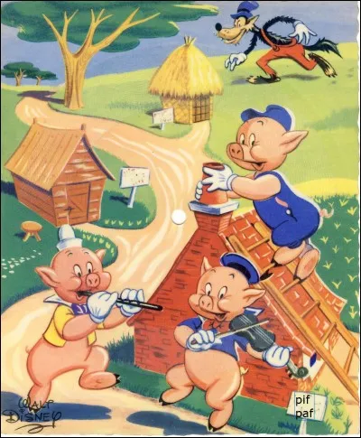 Lequel des trois petits cochons construit sa maison en paille ?