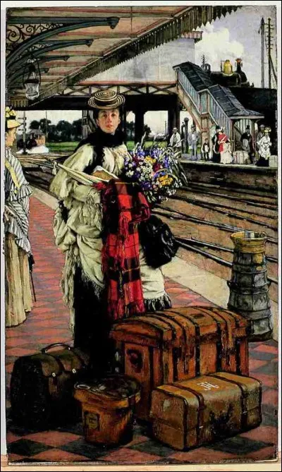 Qui a peint "Attendant le train" ?