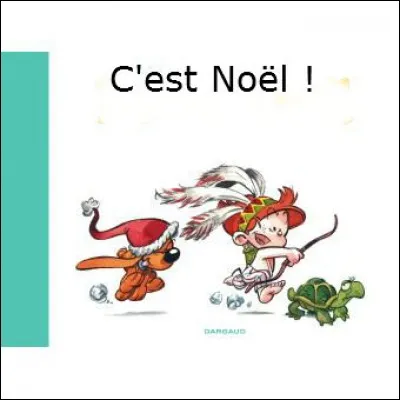 Quel chien porte un bonnet de Père Noël ?