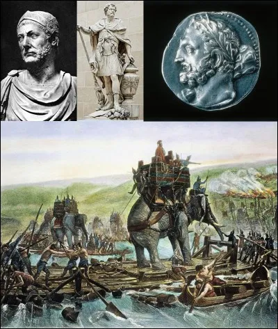 Antiquité romaine : 
Ce soldat posa de nombreux problèmes aux Romains. Il utilisa une nouvelle « arme » qui fit peur à de nombreux soldats romains ! Malgré tout et malgré ses efforts, il dut endurer la défaite.
Qui est ce soldat ?