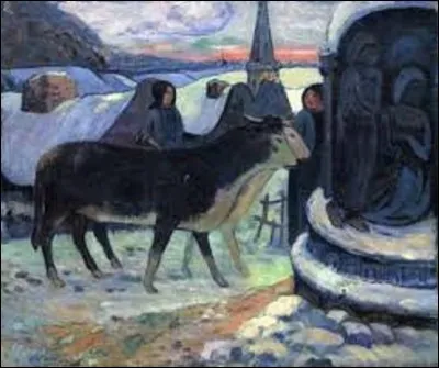 Redevenons sérieux. Quel peintre postimpressionniste a peint cette huile sur toile intitulée "La nuit de Noël" appelée aussi "La bénédiction des bufs", en 1902 ?