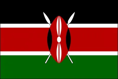 Que représente le noir du drapeau kényan ?