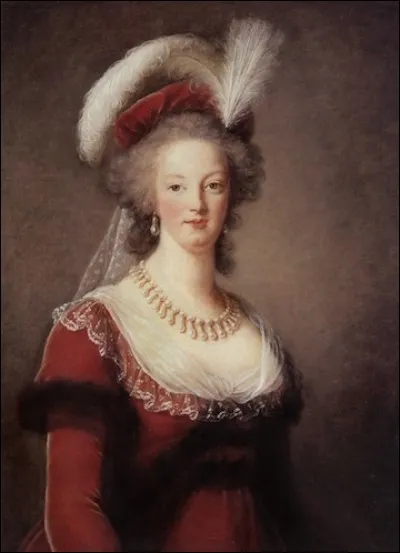 Qui a représenté"Marie Antoinette en buste et robe rouge" ?