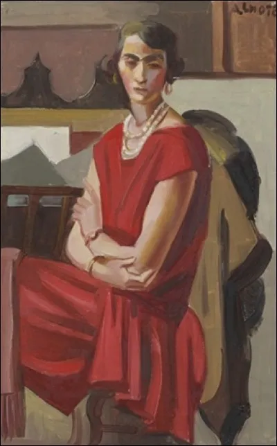 Qui a peint "Portrait d'Anne à la robe rouge" ?