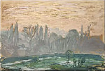 Qui a peint "Paysage d'hiver avec ciel du soir" ?