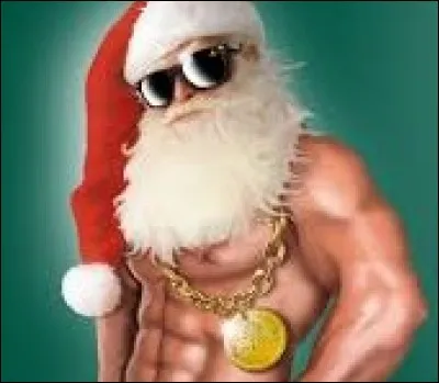 Après trois bonnes semaines d'exercices intensifs, le Père Noël est musclé comme...