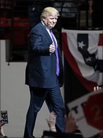 C'est le 45e président des États-Unis.