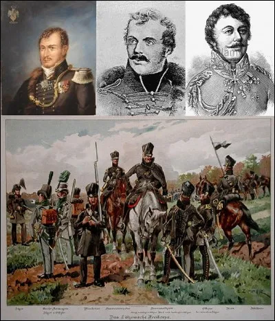 1e Empire : 
Ce baron fit partie de l'armée prussienne pendant les guerres napoléoniennes. Il est connu pour avoir organisé une unité de volontaires et la création de corps francs. Hitler et Goebbels utilisèrent son nom à leur profit !
Qui est ce général ?
