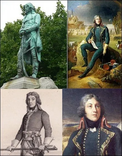 Révolution française : 
Admis comme simple fusilier dans les Gardes-françaises, il s'engagera dans la garde nationale de Paris avant de rejoindre l'armée « officielle ». Il gravira tous les échelons pour devenir général suite à la présentation d'un plan de campagne au Comité de salut public. Il mourra jeune, à 29 ans.
Qui est ce militaire ?