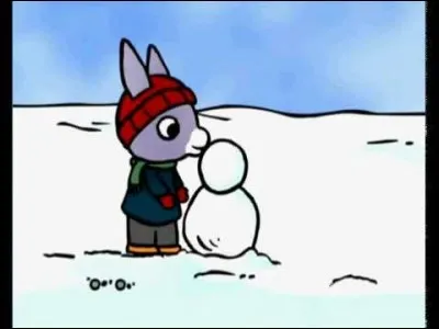 Qui fait un bonhomme de neige sur cette image ?