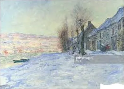 Réalisée entre 1879 et 1880, cette toile intitulée "Coucher de soleil sur la neige à Lavacourt" est une oeuvre exposée actuellement au "Hugh Lane Municipal Galery" à Dublin (Irlande). Quel peintre impressionniste en est l'auteur ?