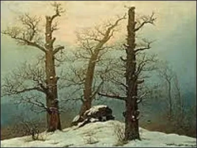 Mesurant 62 cm de hauteur sur 80 cm de largeur, "Dolmen sous la neige" est une huile sur toile réalisée, en 1807, par un peintre allemand (1774-1840) du mouvement romantisme qui se nomme :