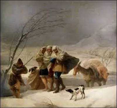 Peinture réalisée, en 1786, par un peintre préromantique espagnol, "La nevada" ou "El invierno", en français "La Tempête de neige" ou "L'Hiver", est une oeuvre faisant partie de la cinquième série des cartons pour tapisserie destinée à la salle à manger du prince des Asturies au palais du Pardo. Pouvez-vous me citer le nom de cet artiste ?