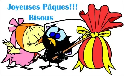 Avec qui Calimero fête-t-il Pâques ?