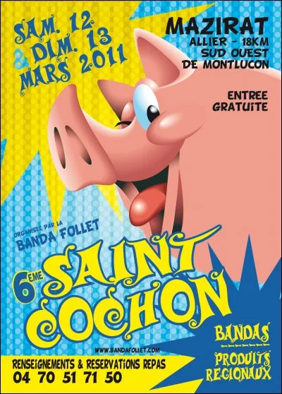 La fête du cochon ou la saint Cochon est une fête traditionnelle rurale célébrée dans plusieurs régions de France.
Comment appelle-t-on aussi cette fête qui débute toujours par l'abattage d'un porc ?