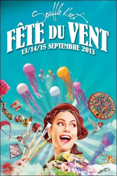 Quelle ville française organise la fête du vent, le festival international du cerf-volant, depuis 1987 ?