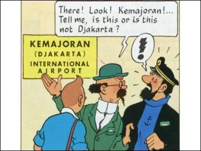 Dans quel album de Tintin, on peut voir ce drôle de passage où le professeur Tournesol est persuadé qu'on lui dit qu'il n'est pas à Jakarta ?
