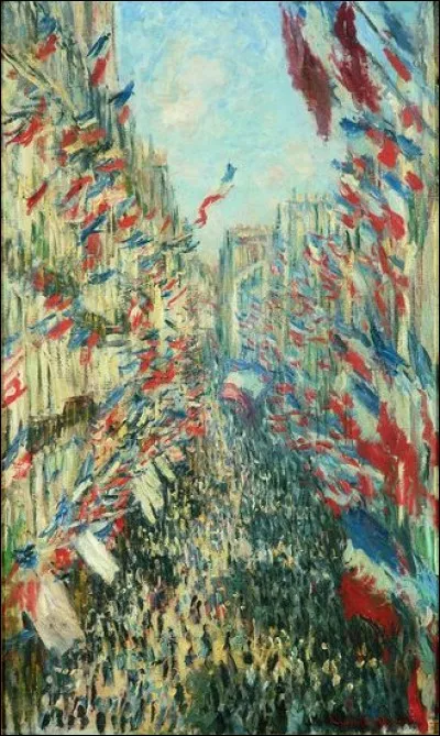 A qui doit-on cette peinture de "La rue Montorgueil, fête du 30 juin 1878" ?