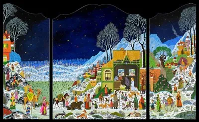 Qui a représenté sur une fresque, la fête de la nativité ?