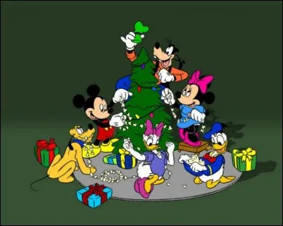 Quel personnage ne voyez-vous pas en train de faire le sapin sur l'image ?