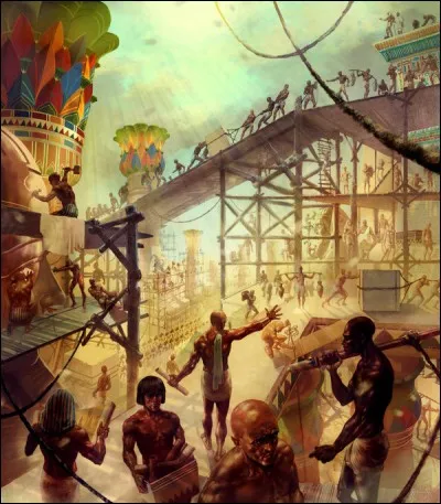 Les monuments furent bâtis par des esclaves.