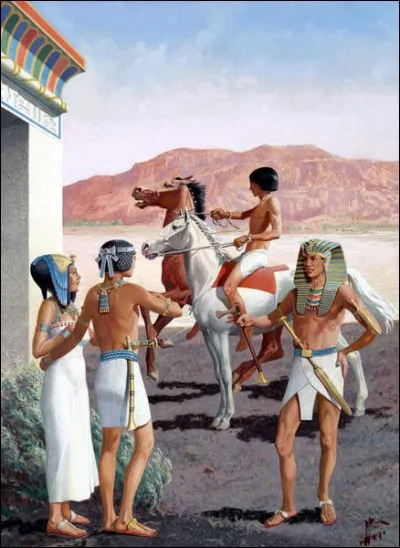 Le cheval n'était pas présent à l'époque des pyramides.