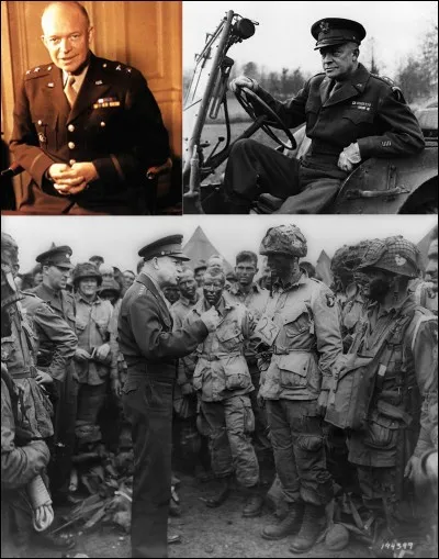 2e Guerre mondiale : 
Pratiquement inconnu au moment de l'entrée en guerre des USA, il deviendra le « libérateur » de l'Europe occidentale. Il fut à la tête de pratiquement tous les débarquements effectués en Europe par les alliés. Il finira sa carrière militaire comme commandant suprême de l'OTAN et deviendra président des USA.
Qui est ce soldat ?