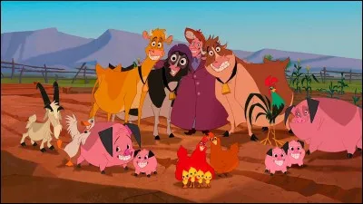 Dans "La ferme se rebelle", les héros fêtent la sauvegarde de leur ferme "Le coin de paradis". Quel personnage n'était pas présent à la fête ?