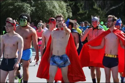 Bay to breakers : c'est une course &agrave; pied de 12 km o&ugrave; les participants se d&eacute;guisent de mani&egrave;re originale et dr&ocirc;le puis finalement souvent d&eacute;v&ecirc;tus. L'important ici est de participer ! Quel sol nos coureurs foulent-il ?