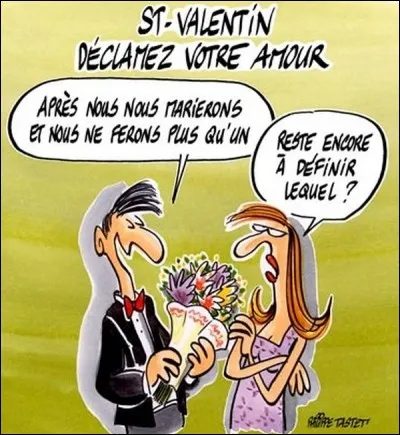 Le mariage est une institution, mais c'est aussi un jour de fête ! A cette occasion, voici une pensée qui relève des statistiques :