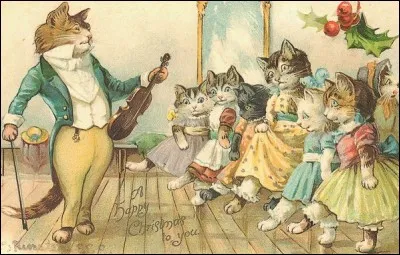 De quel instrument joue le père de famille pour le plus grand plaisir de ses enfants et de leur mère lesquels semblent s'exécuter avec entrain ?