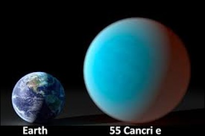 Combien la planète 55 Cancri e fait-elle la taille de la terre ?