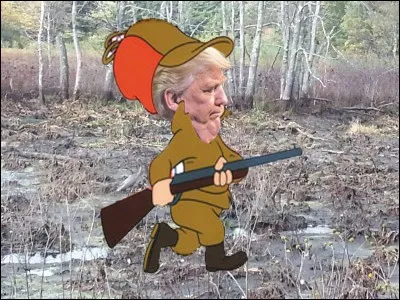 Quel objet Trump tient-il ici ?