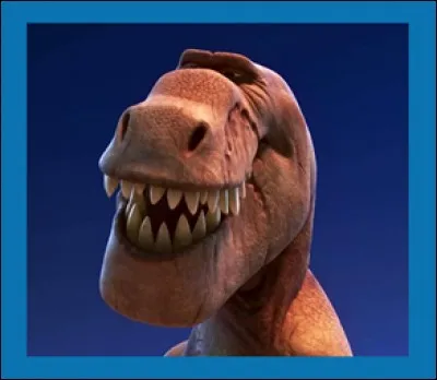 Dans "Le Voyage d'Arlo", comment ce tyrannosaure, père de famille défiguré par une cicatrice sur le visage, se prénomme-t-il ?